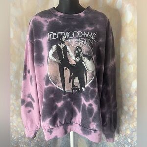 Fleetwood Mac Tie-Dye Sweater - Purpley Pink and Black Size 2XL XXL EUC